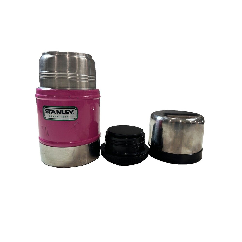 Vintage Stanley 17oz 0.5L Stainless Soup/Coffee Thermos Vacuum Bottle (Pink)